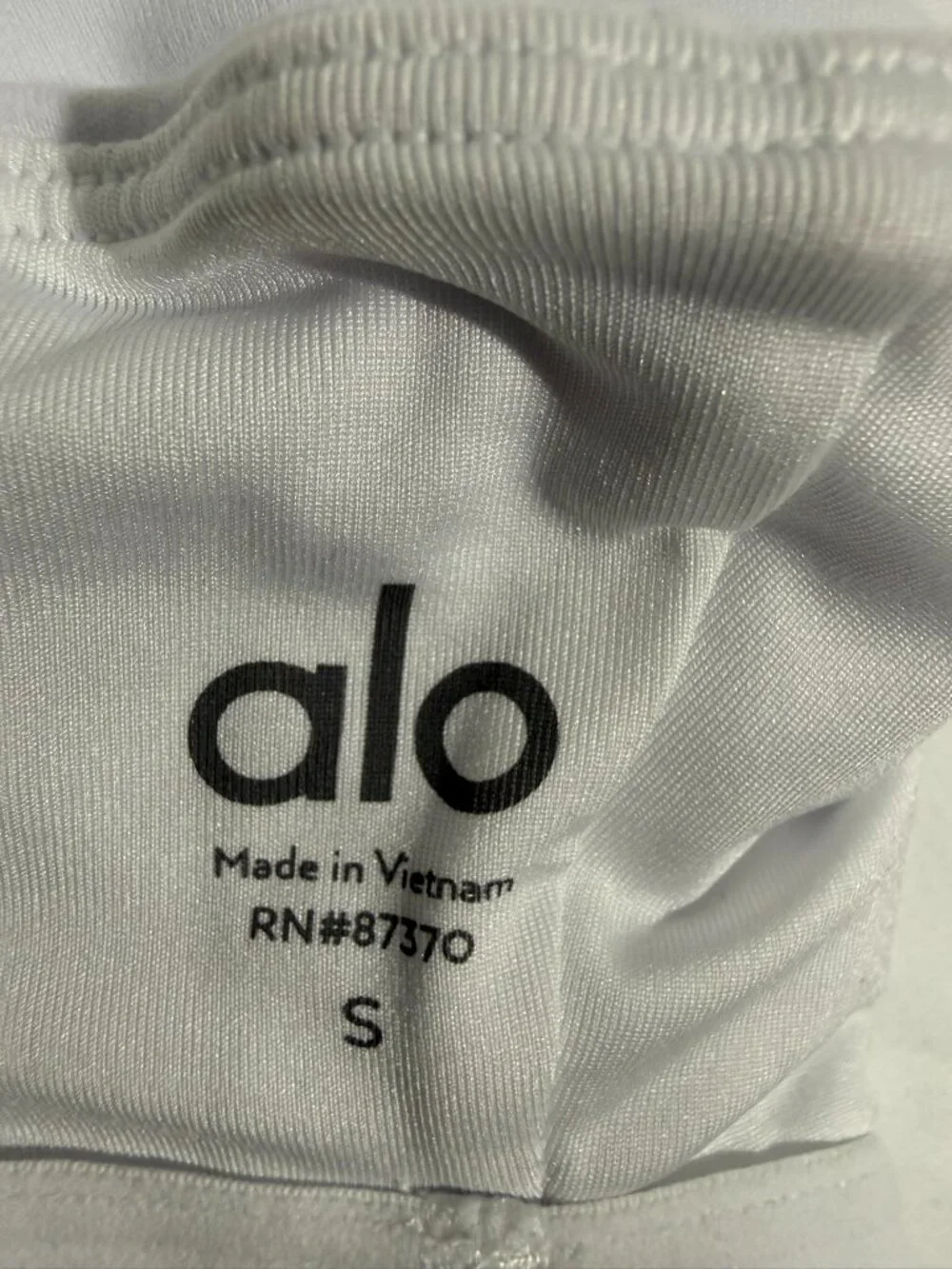 Alo Yoga White Mesh Strappy Sports Bra Size Small